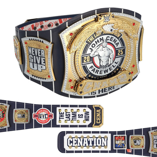 John Cena WWE Autographed Farewell Tour 2025 New York City Replica Title Belt