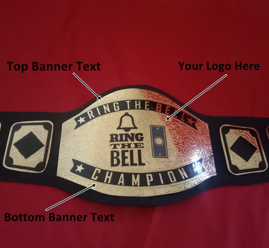 Custom Name and Ring The Bell Logo Wrestling Championship Belt - Customize Wrestling Belts