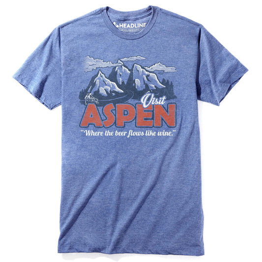 Men's Aspen Vintage Graphic T-Shirt | Cool Dumber Beer Tee | Solid Threads