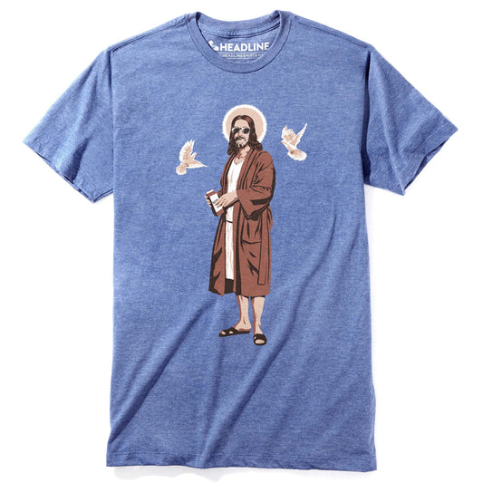 Men's Dude Jesus Designer Graphic T-Shirt | Cool Lebowski Robe Tee | Solid Threads