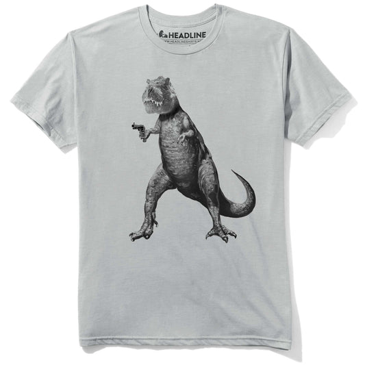Men's Deadliest Predator Cool Graphic T-Shirt | Designer T-Rex Dinosaur Tee | Solid Threads