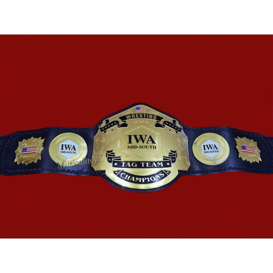 IWA Mid South Tag Team Wrestling Championship Title Belt