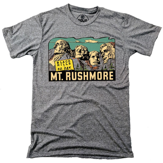 Men's Mt-Rushmore Vintage Graphic T-Shirt | Cool SD Mountains Tee | Solid Threads