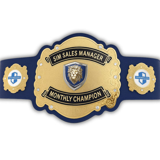 Custom Lion Wrestling Championship Belt