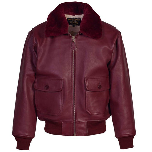 Mens Burgundy G-1 Flight Jacket