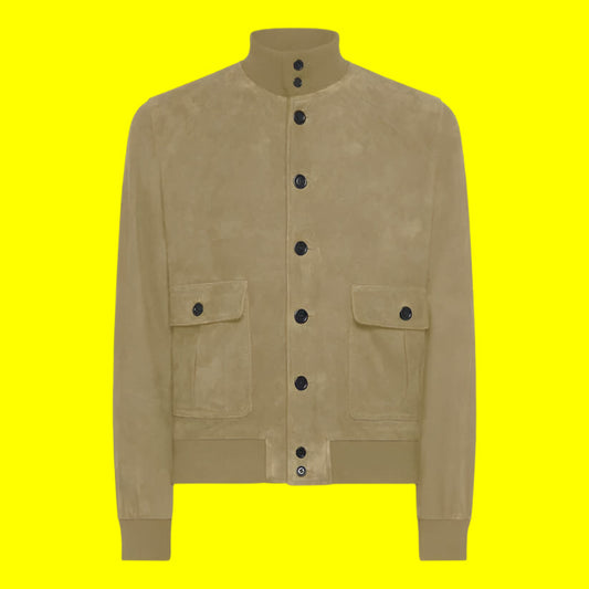 Mens A1 Bomber Jacket in Suede