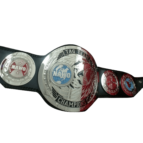 NAWO Mirror Image Tag Team Wrestling Championship Title Belts