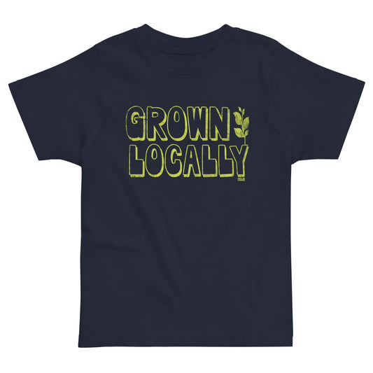 Toddler's Grown Locally Cool Extra Soft T-Shirt | Retro Farm To Table Tee | Solid Threads