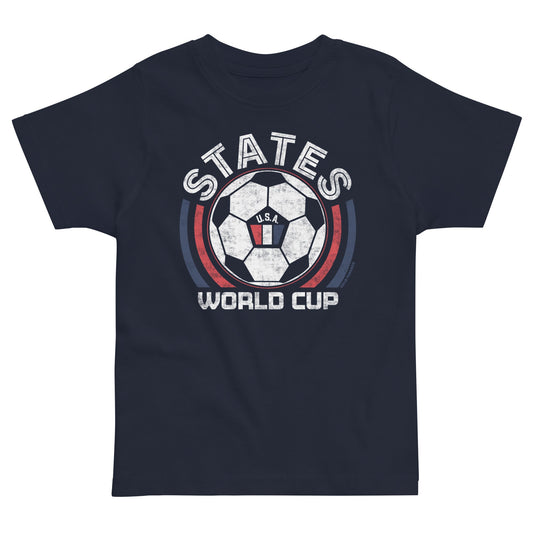 Toddler's US Soccer Team Cool Extra Soft T-Shirt | Retro FIFA World Cup Tee | Solid Threads