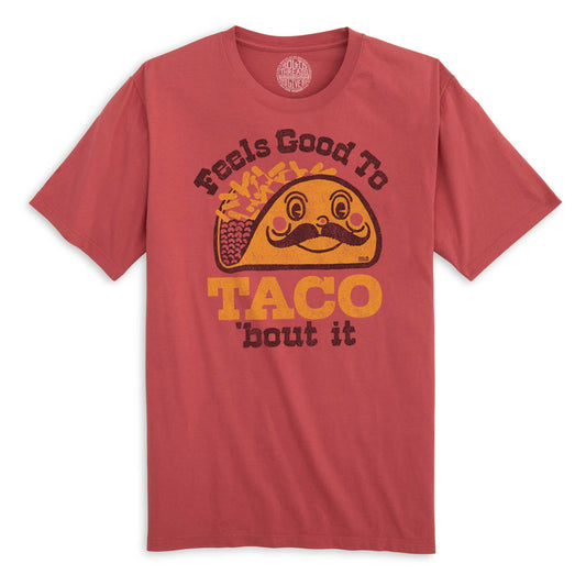 Feels Good To Taco Bout It Vintage Organic Cotton T-shirt | Funny Mexican Food Tee | Solid Threads