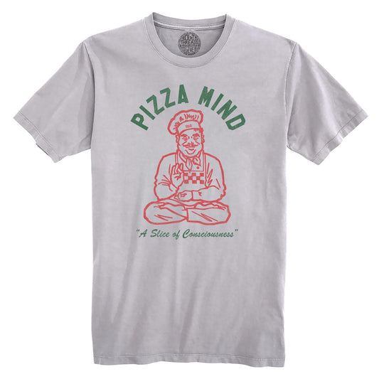 Pizza Mind Vintage Organic Cotton T-shirt | Funny Foodie Tee | Solid Threads
