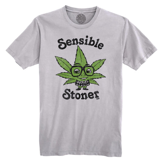 Sensible Stoner Vintage Organic Cotton T-shirt | Funny Marijuana Tee | Solid Threads