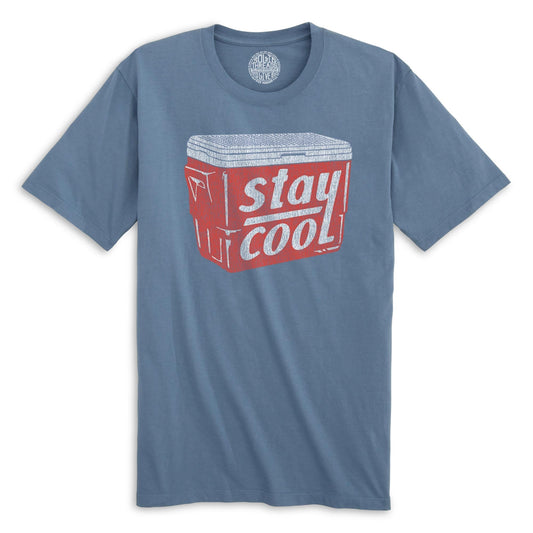 Stay Cool Vintage Organic Cotton T-shirt | Retro Summer Drinking Tee | Solid Threads