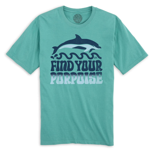 Find Your Porpoise Cool Organic Cotton T-shirt | Funny Sea Animal Tee | Solid Threads