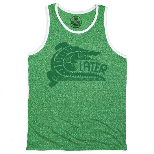 Men's Later Gator Vintage Graphic Takn Top | Funny Alligator T-shirt | Solid Threads