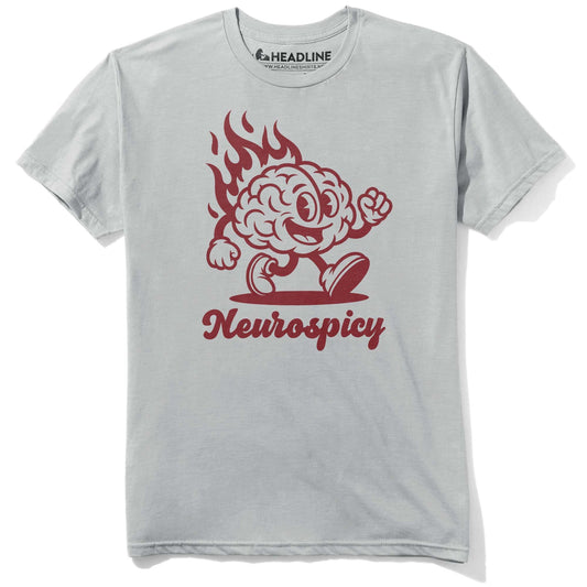 Men's Neurospicy Funny Graphic T-Shirt | Designer Brain Mental Health Tee | Solid Threads