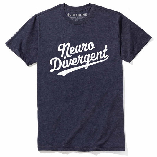 Men's Neurodivergent Cool Graphic T-Shirt | Designer Mental Health Team Tee | Solid Threads