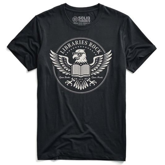 Men's Libraries Rock Cool Signature T-Shirt in Black - Front View