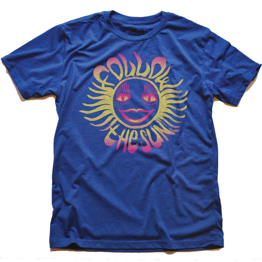 Men's Follow The Sun Cool Beach Graphic T-Shirt | Vintage Hippie Tee | Solid Threads