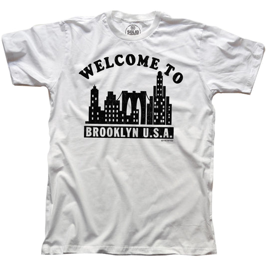 Men's Welcome To Brooklyn Cool Graphic T-shirt | Vintage New York Brooklyn Tee | Solid Threads