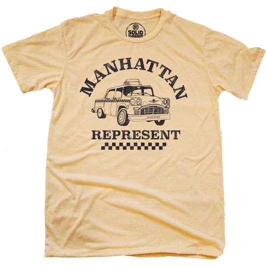 Men's Manhattan Represent Funny Graphic T-shirt | Vintage New York Manhattan Tee | Solid Threads