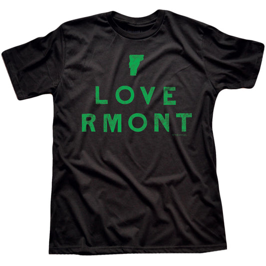 Men's I Love Vermont Cool Graphic T-Shirt | Vintage Vt Pride Tee | Solid Threads