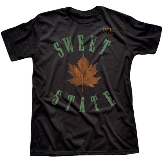 Men's Sweet State Cool Graphic T-Shirt | Vintage VT Maple Tee | Solid Threads