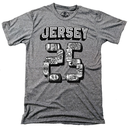 Men's Nj Beer Cans Funny Graphic T-Shirt | Vintage New Jersey Beer Tee | Solid Threads