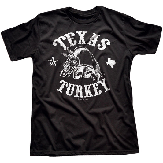 Men's Texas Turkey Funny Graphic T-Shirt | Vintage Tx Armadillo Tee | Solid Threads
