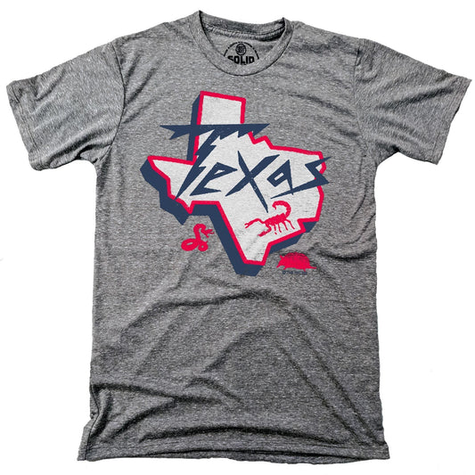 Men's Texas-Critters Funny Graphic T-Shirt | Vintage TX Critters Tee | Solid Threads