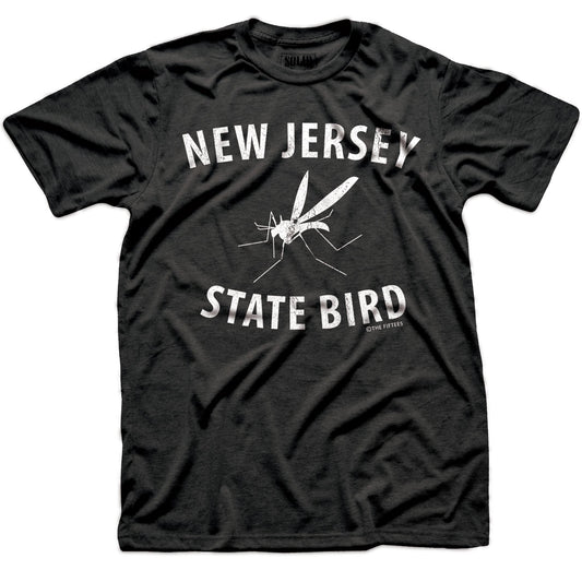Men's NJ State Bird Funny Graphic T-Shirt | Vintage New Jersey Mosquitos Tee | Solid Threads