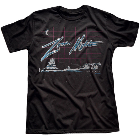 Men's Zona-Nights Cool Graphic T-Shirt | Vintage AZ Desert Tee | Solid Threads