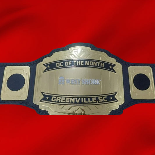 Custom Name and West Shore Logo Wrestling Championship Belt