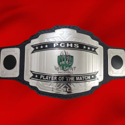 Custom Name and Wild Cat Nails Logo Wrestling Championship Belt
