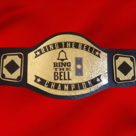Custom Name and Ring The Bell Logo Wrestling Championship Belt