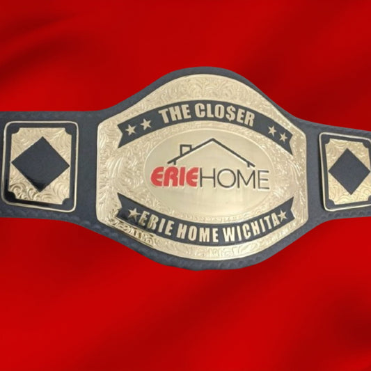 Custom Name and Erie Home Logo Wrestling Championship Belt