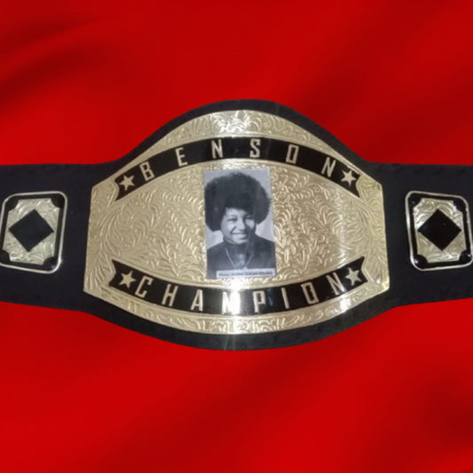 Custom Name and Doris Odean Young Photo Wrestling Championship Belt