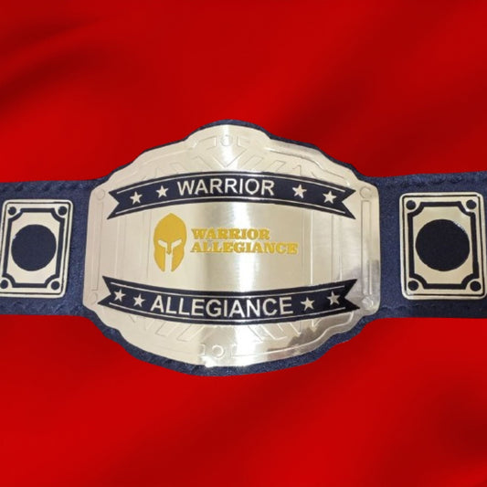 Custom Name and Warrior Allegiance Logo Wrestling Championship Belt
