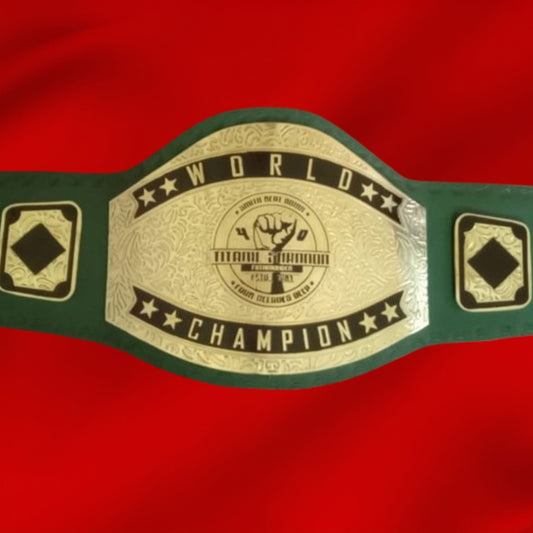 Custom Name and Handful Picture Logo Wrestling Championship Belt