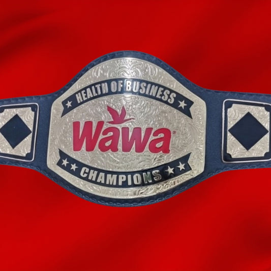 Custom WAWA Flying Bird Logo Wrestling Championship Belt