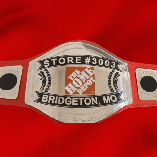 Custom Name and The Home Depot Logo Wrestling Championship Belt