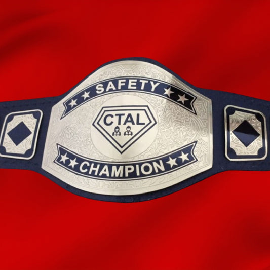 Custom Name and CTAL Safety Logo For Your Firm Wrestling Championship Belt