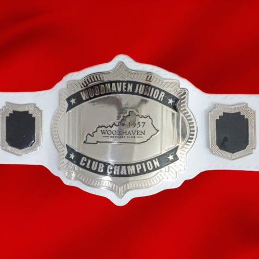 Custom Name and Woodhaven State Map Logo Wrestling Championship Belt