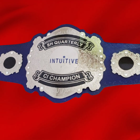 Custom Name and Intuitive Logo Wrestling Championship Belt
