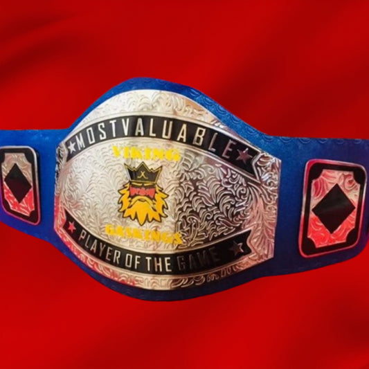 Custom Name and Viking Logo Wrestling Championship Belt