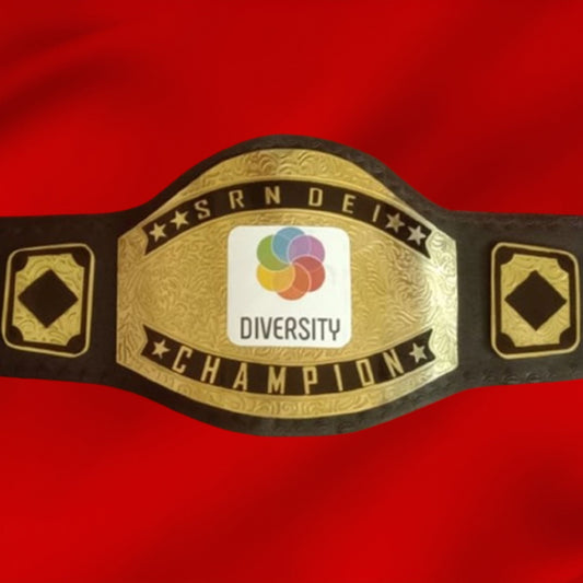Custom Name and Diversity Logo Wrestling Championship Belt