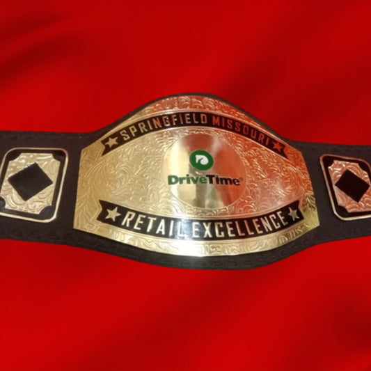 Custom Name and Drive Time Logo Wrestling Championship Belt