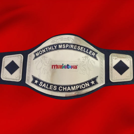 Custom Name and Marketopia Logo Wrestling Championship Belt