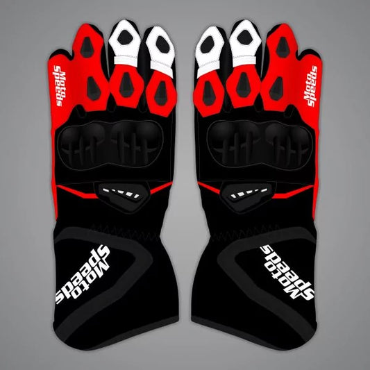 Black Leather Riding Gloves Alex Lowes SBK 2025