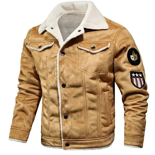 Men’s Brown Aviator Pilot Bomber Leather Jacket